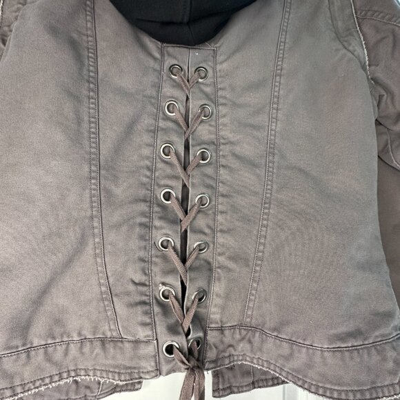 ARIZONA JEAN COMPANY |  Jacket w/ removable hoodie & sleeves, pockets | Gray | M - Picture 10 of 10